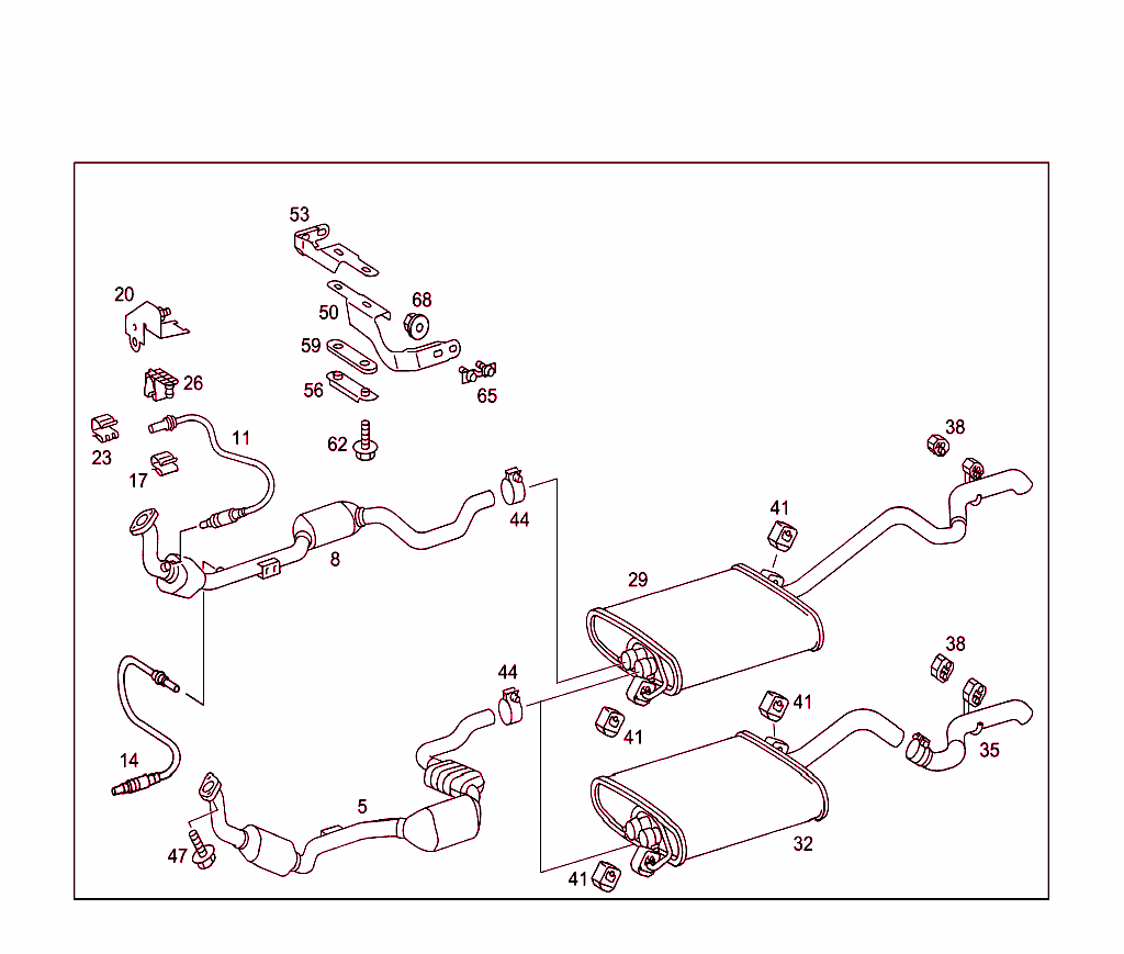 Exhaust System Used On Six-Cylinder Gasoline Vehicles