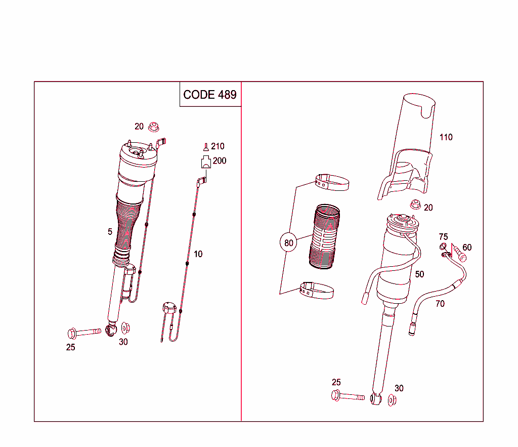 Spring Strut And Spring Strut Mounting Rear