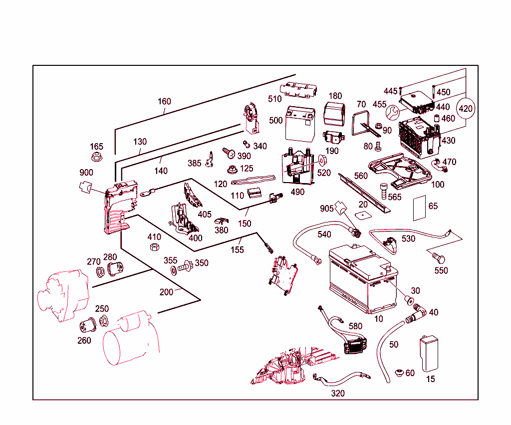 Battery,Starter/Alternator Cable