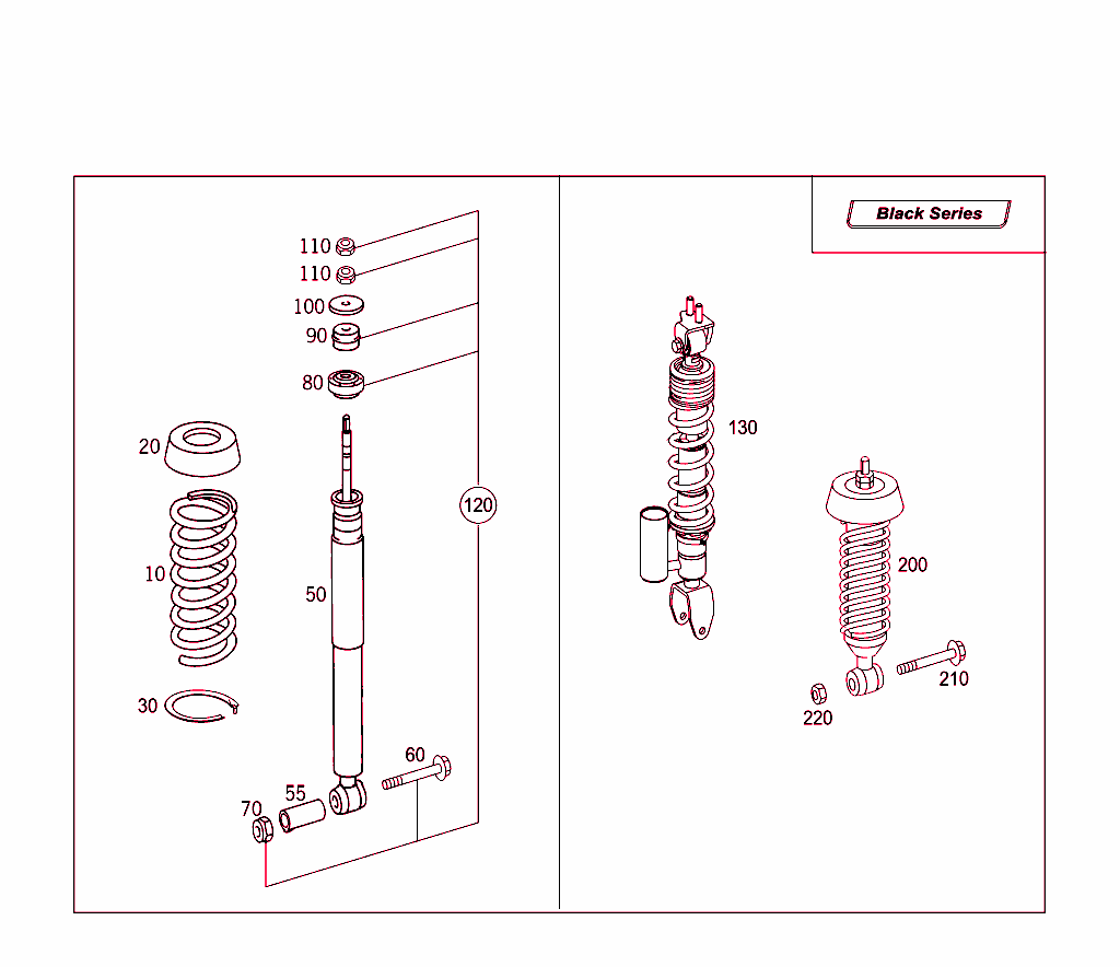 Spring Strut And Spring Strut Mounting Rear