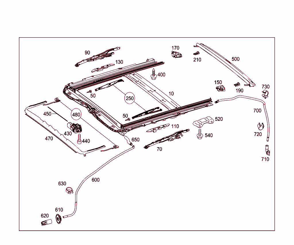 Sliding/Lifting Roof Frame