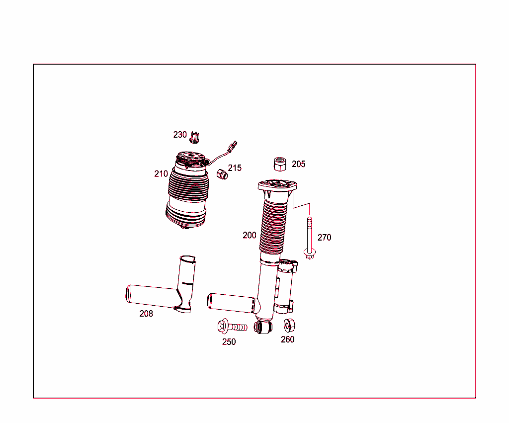Spring Strut And Spring Strut Mounting Rear