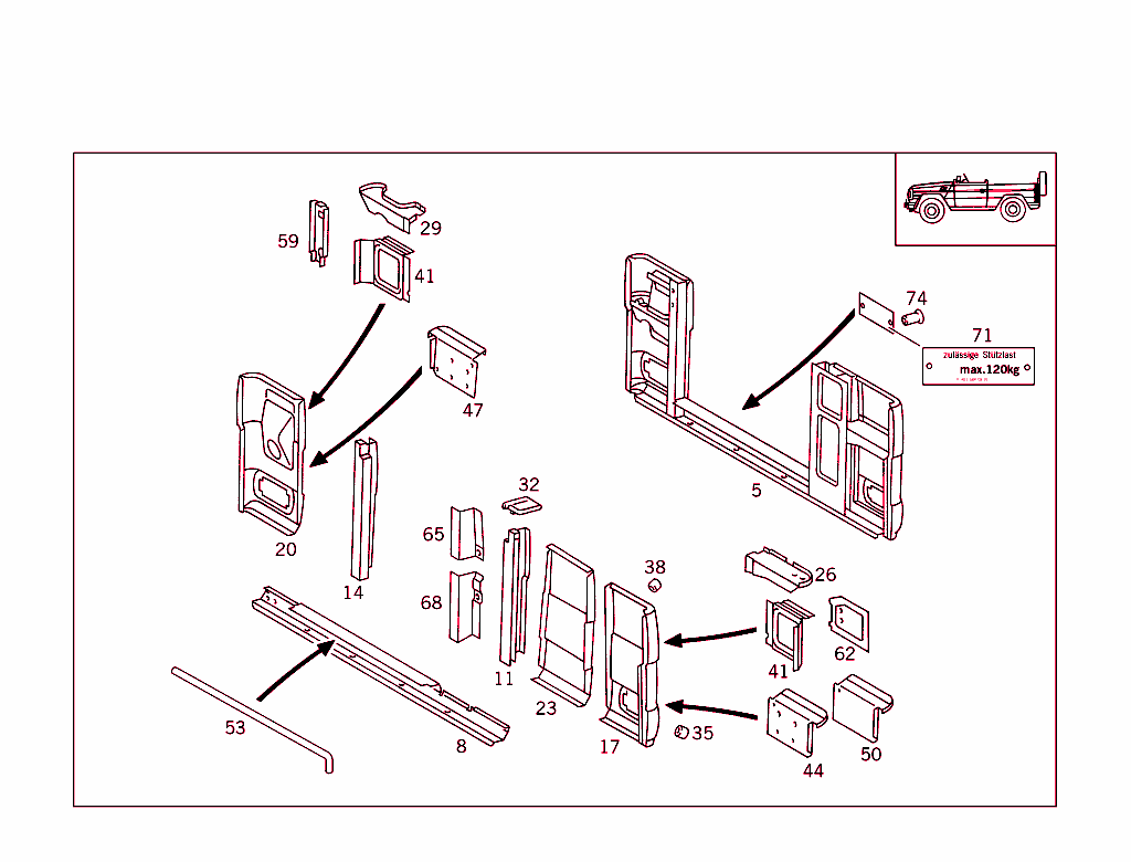 Rear Panel, Open Vehicle