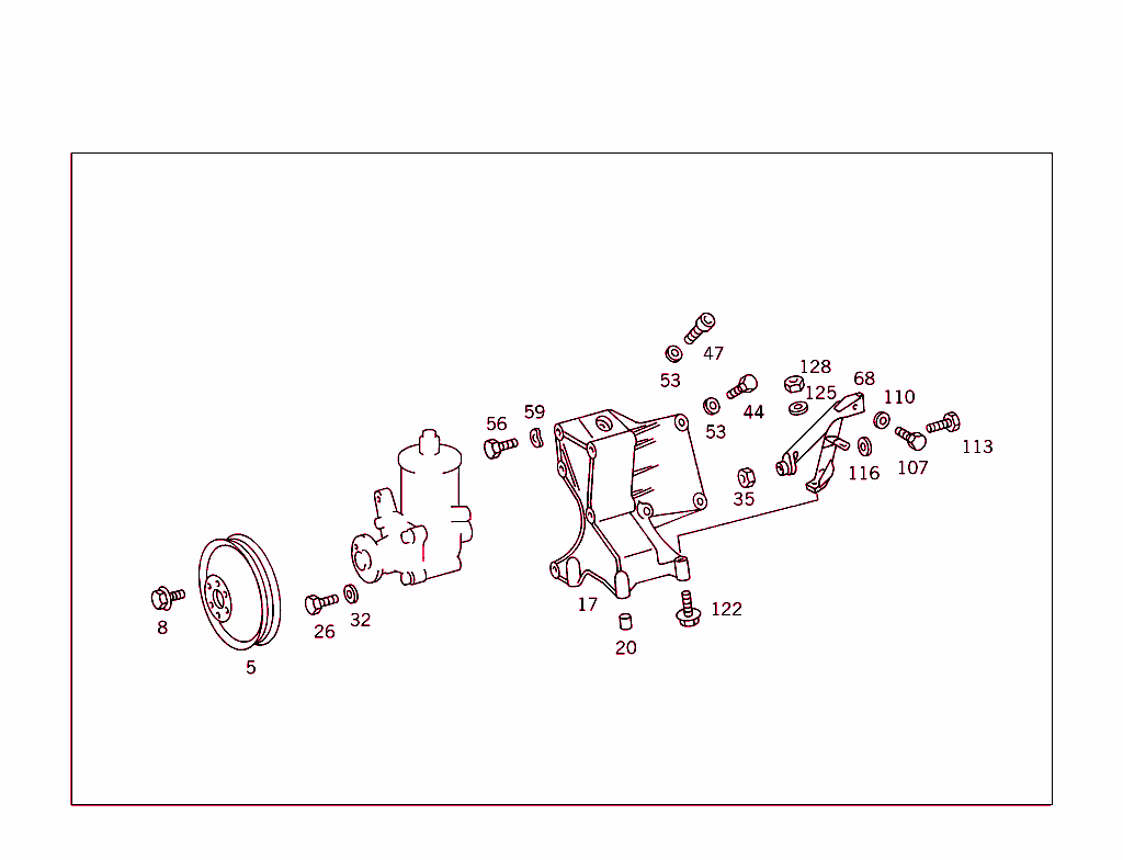 Power Steering Pump Attachment Parts