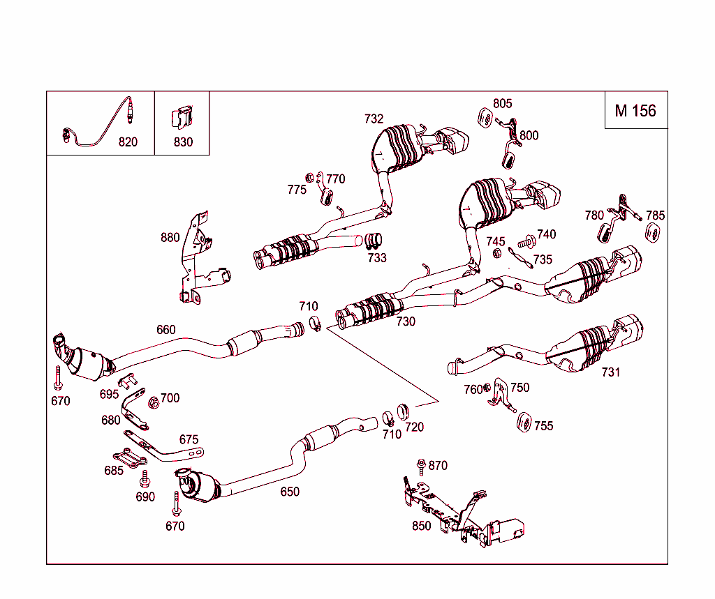 Exhaust System Used On Eight-Cylinder Gasoline Vehicles