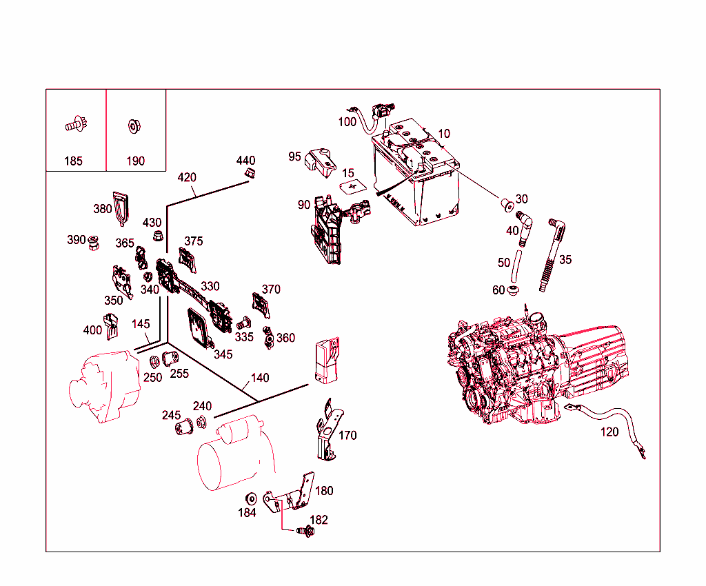 Battery,Starter/Alternator Cable