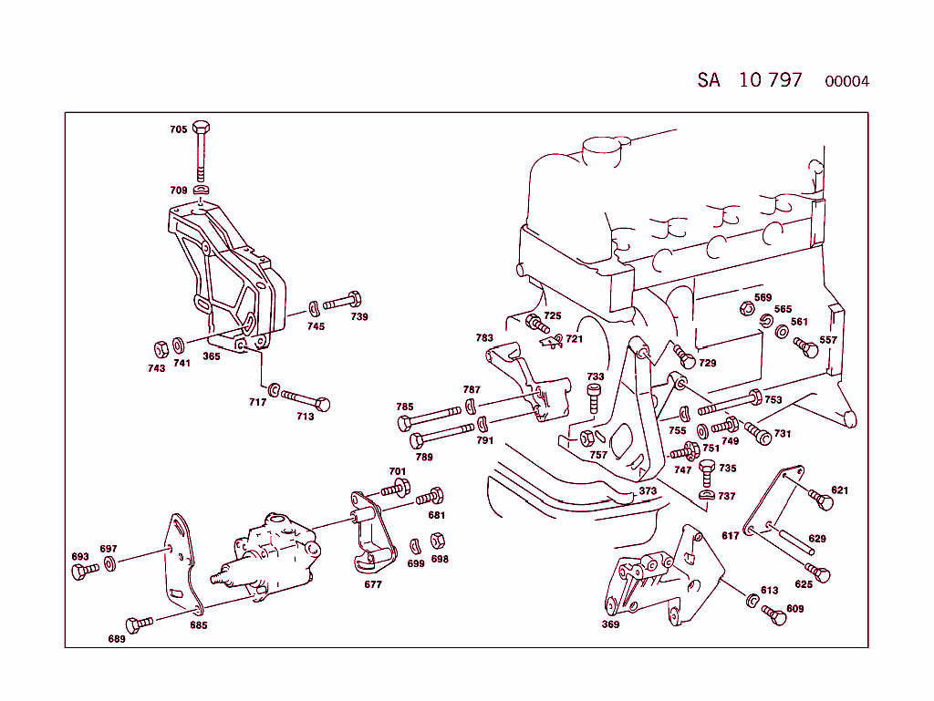 Engine Parts W/Mb Power Steering