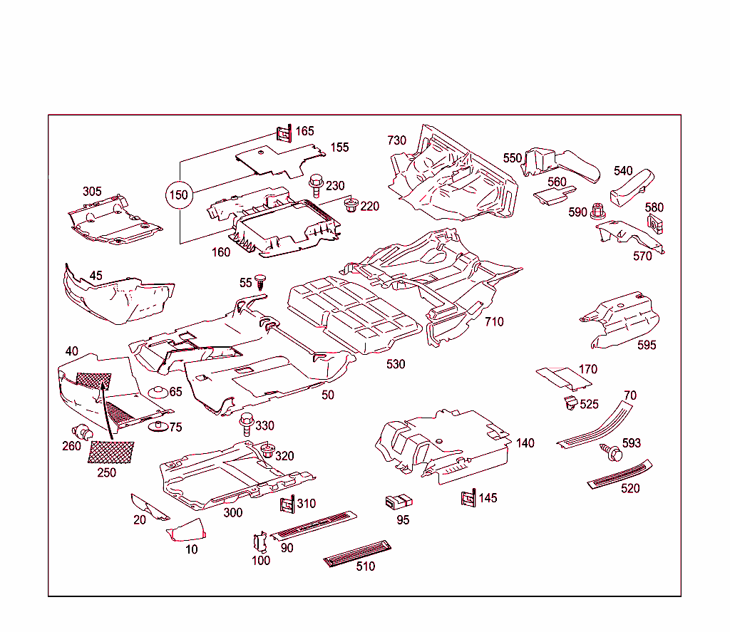 Front Panel Pillar Panelling, Lining On Floor And Footrest