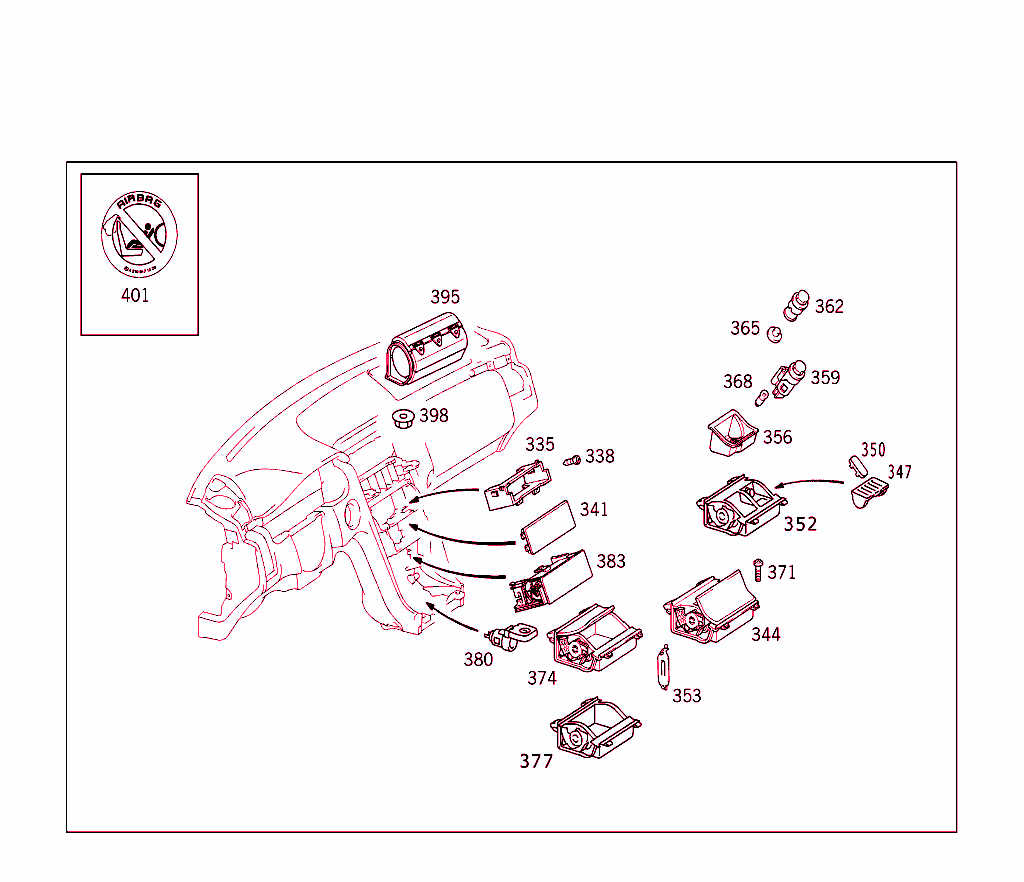 Instrument Panel With Glove Box,Body Parts For Passenger Airbag