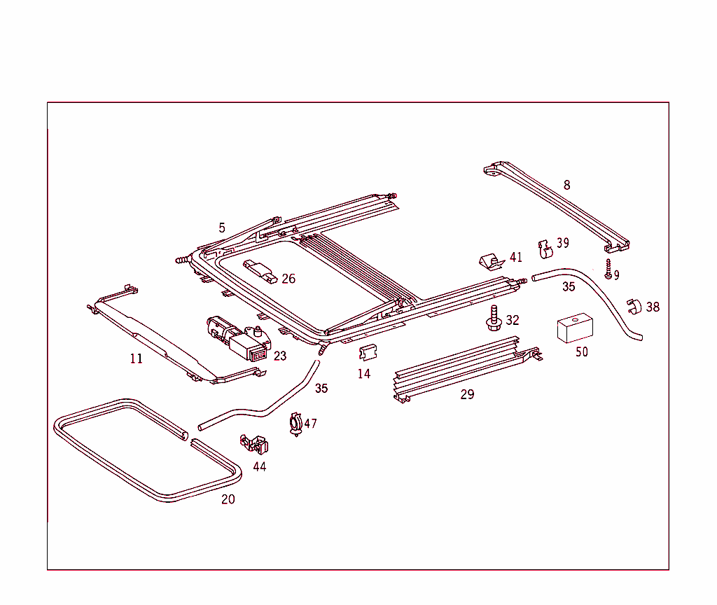Sliding/Lifting Roof Frame