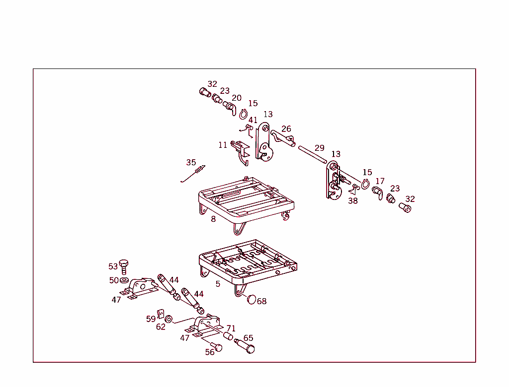 Rear Seat Support & Cushion Frame Split (50:50)