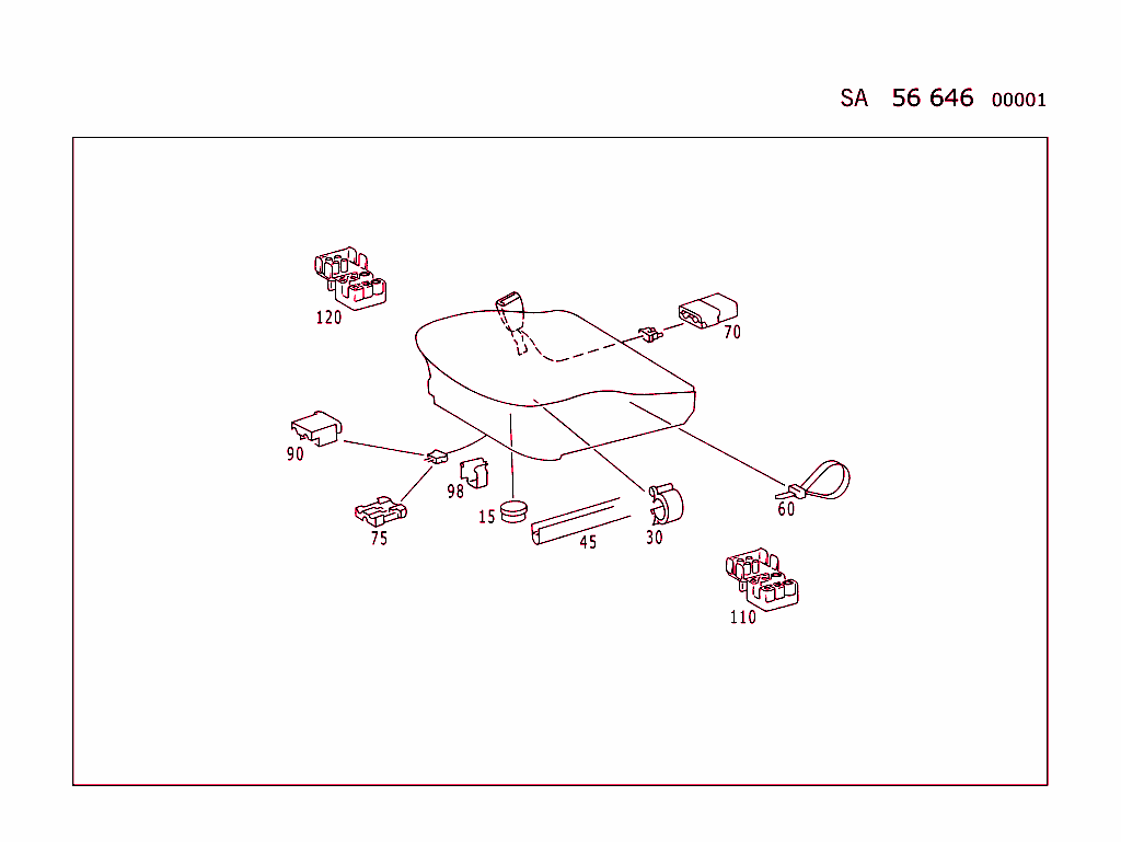 Mounting Parts Used For Electric Cable Harness On Front Seat,Mb-Tex