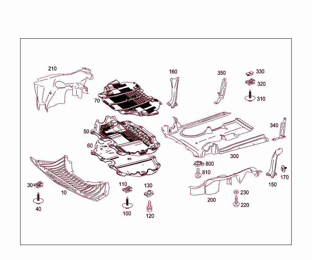 Engine Compartment Panelling, Gasoline Vehicles