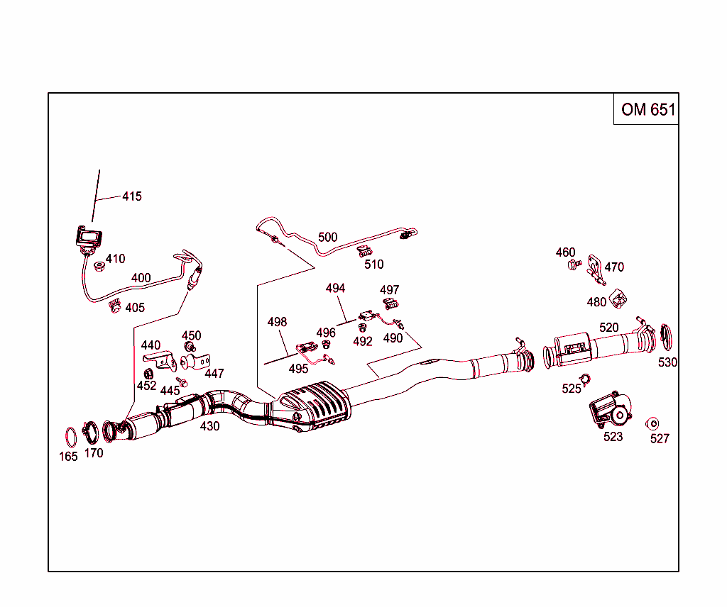 Exhaust System For Four-Cylinder Diesel Vehicles