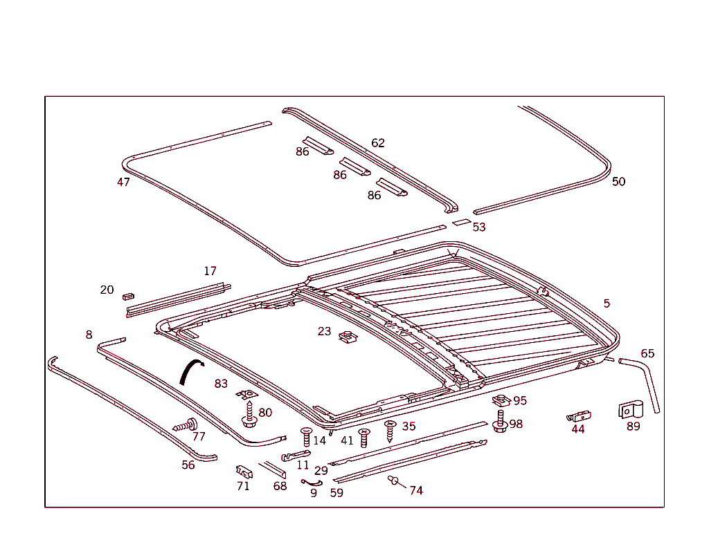 Sliding/Lifting Roof Frame