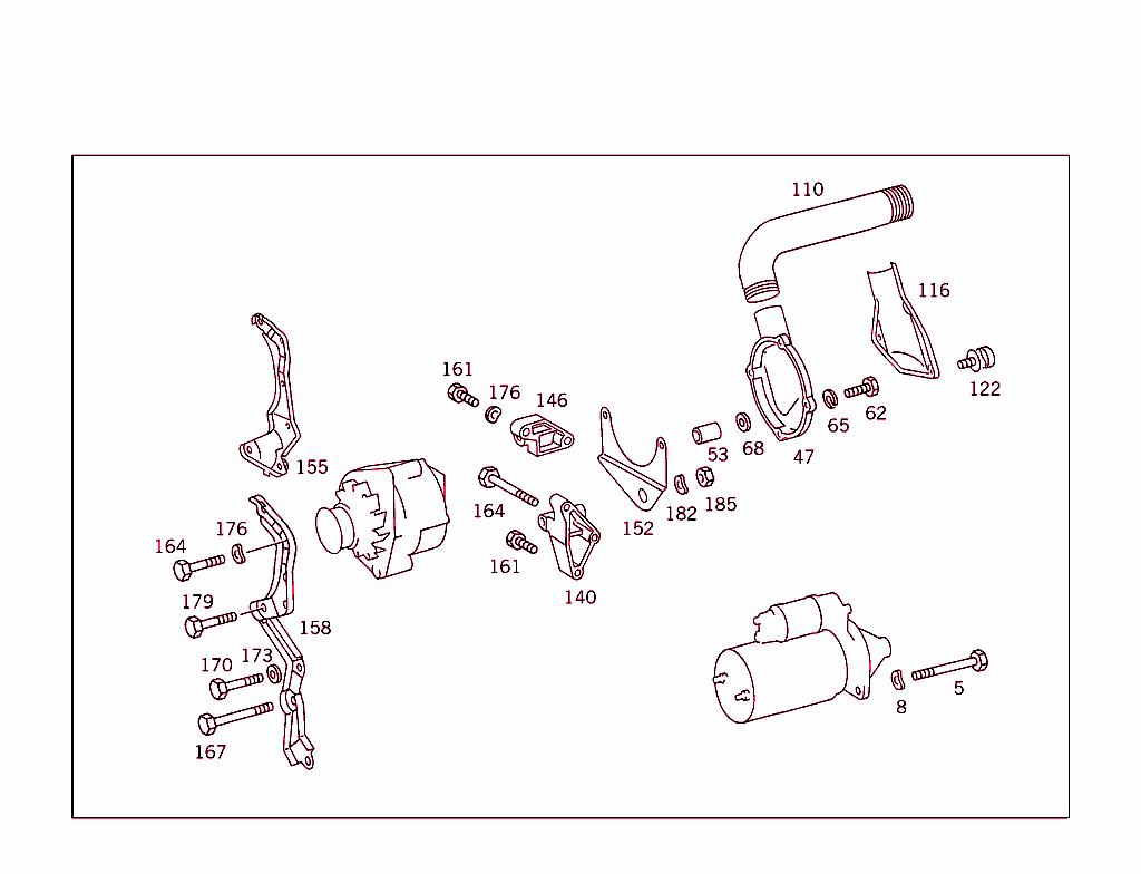 Attachment Parts For Starting Motor & Alternator