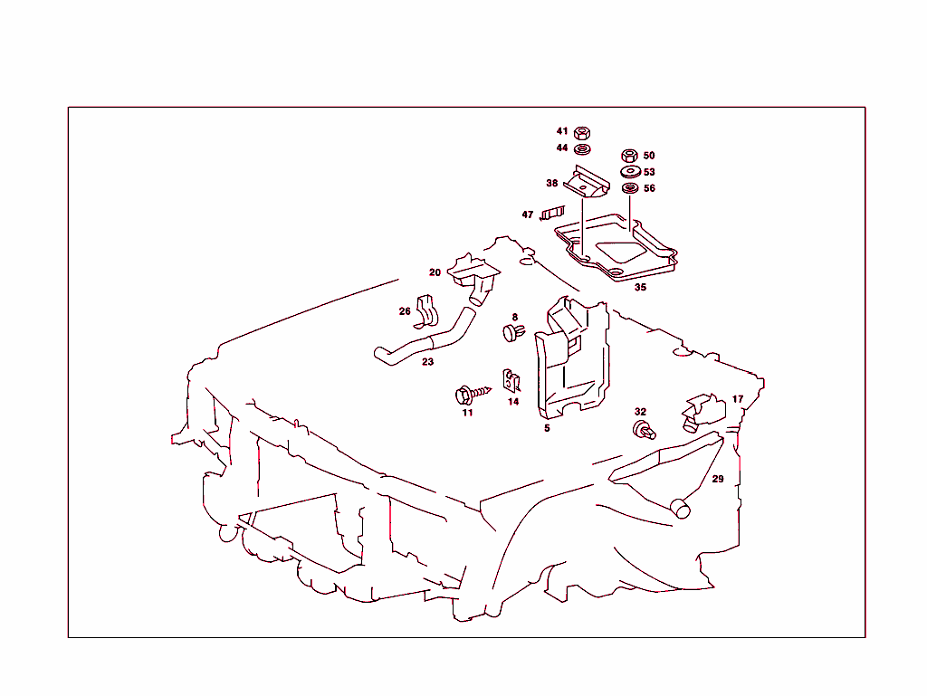 Front Panel Attachment Parts, Battery Frame
