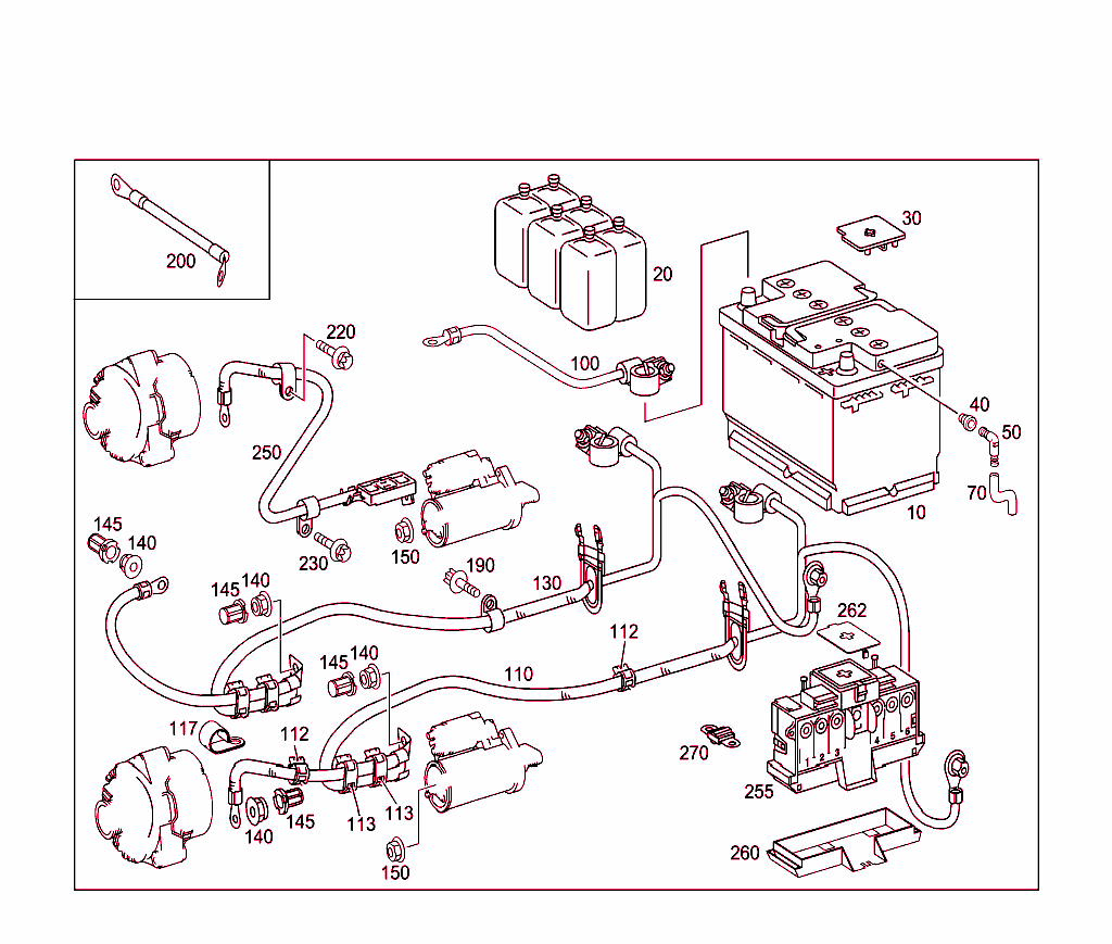 Battery,Starter/Alternator Cable