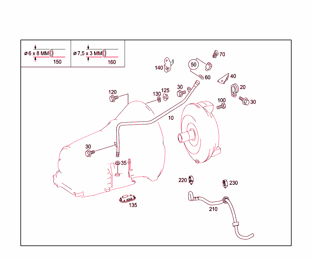 Attached Parts For Transmission, Oil Filler Pipe