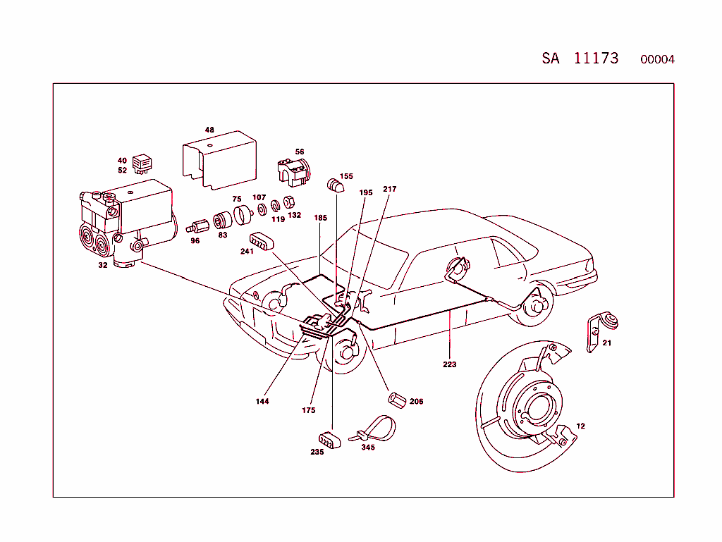 Anti-Lock Braking System (For Types 124, 129,201,See Standard Version)