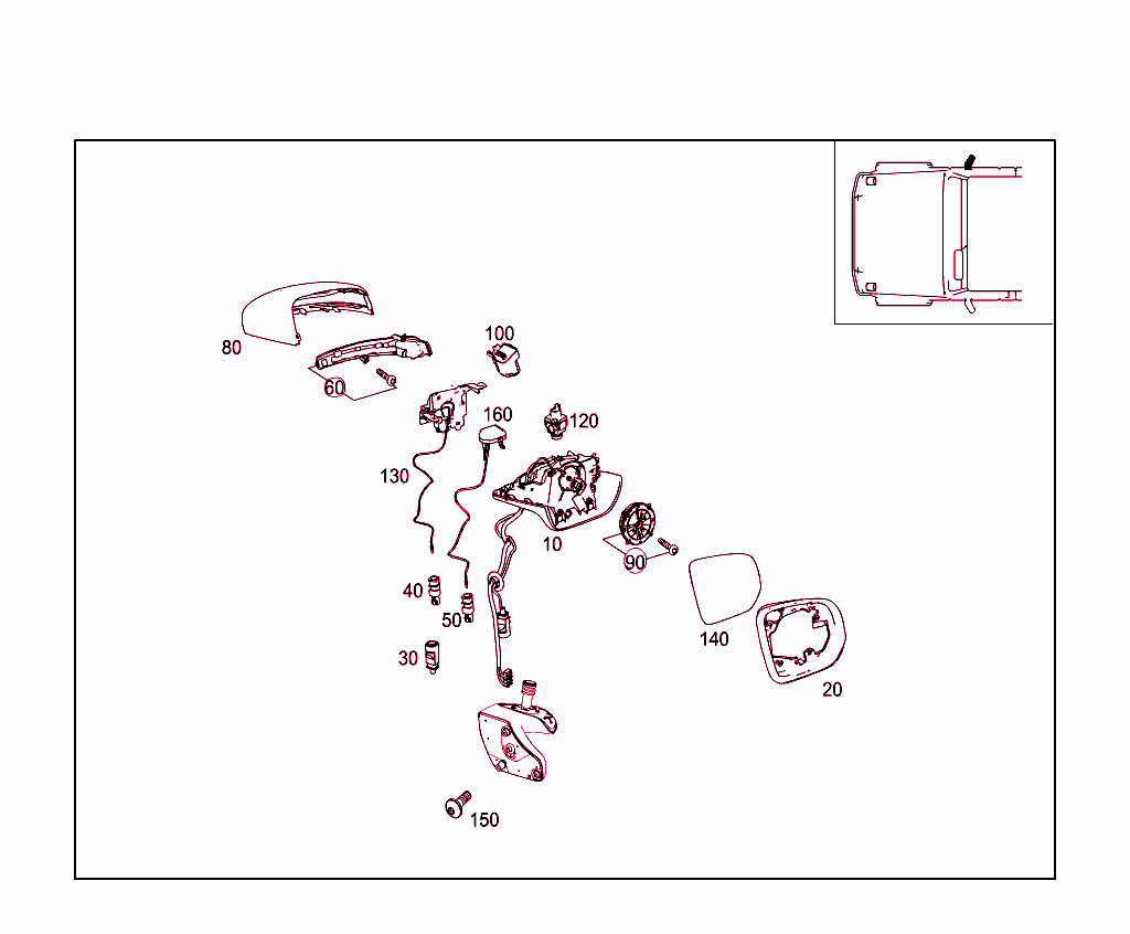 Right Outside Rearview Mirror