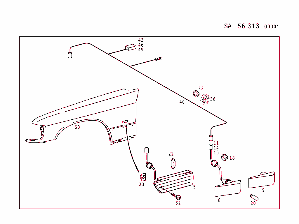 Additional Blinker Lamps (For Types 129, 140 See Standard Version)