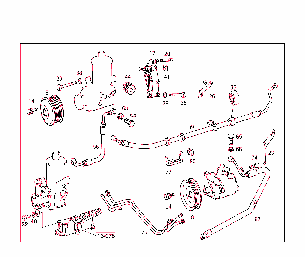 Power Steering Pump Attachment Parts