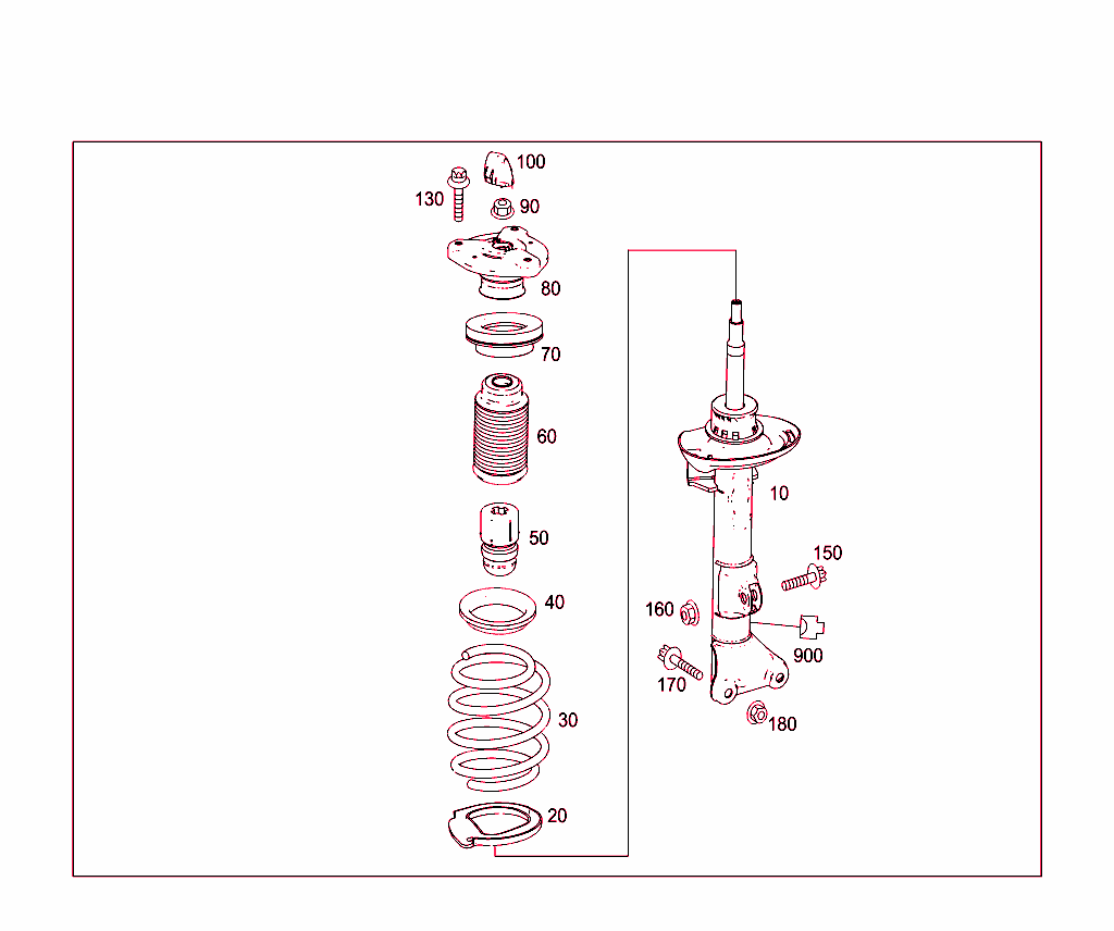 Spring Strut And Spring Strut Mounting Front