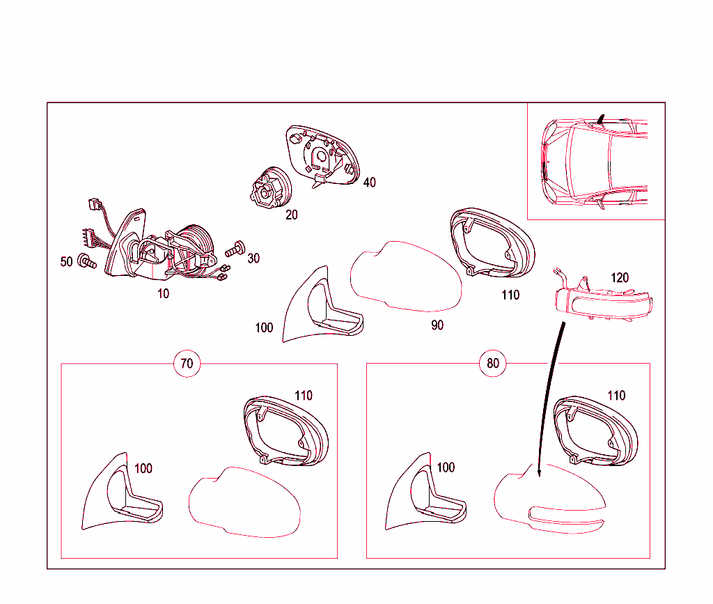 Right Outside Rearview Mirror