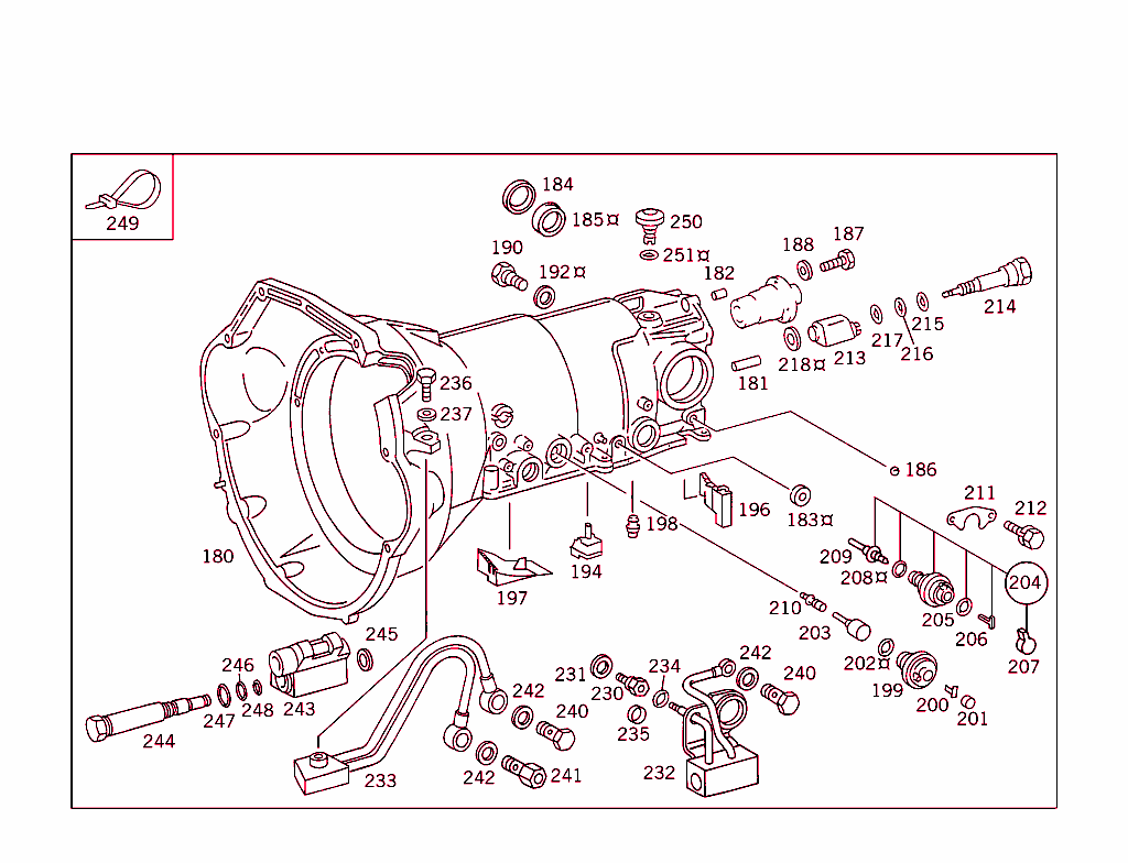 Transmission Case,Vacuum Box, Solenoid Valve,Control Pressure Cable