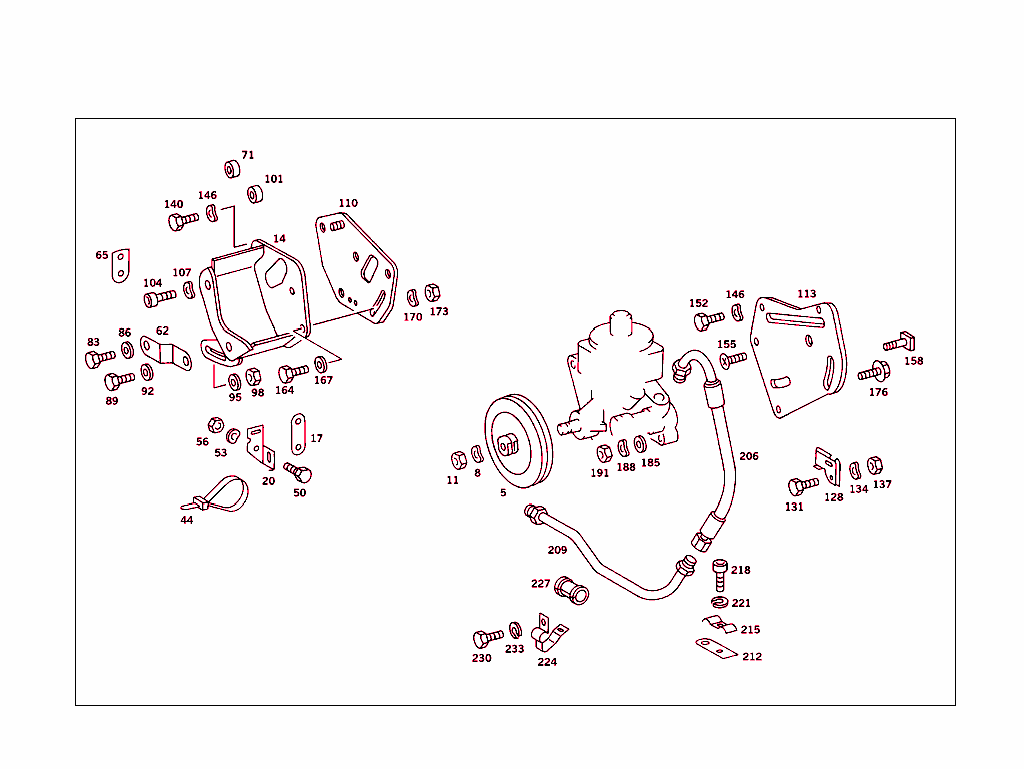 Power Steering Pump Attachment Parts