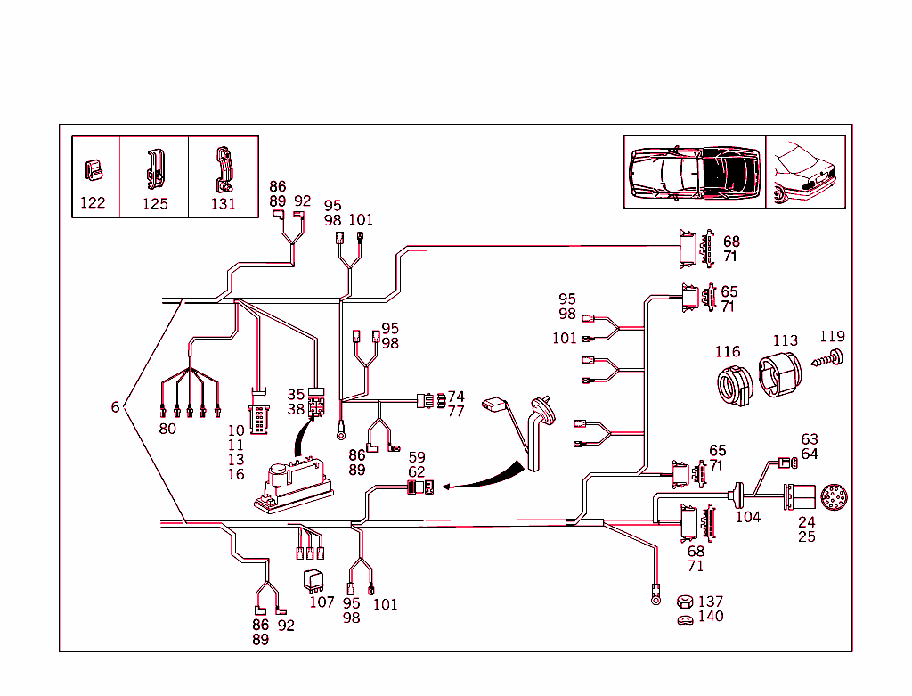Frame Floor Unit Main Cable Harness