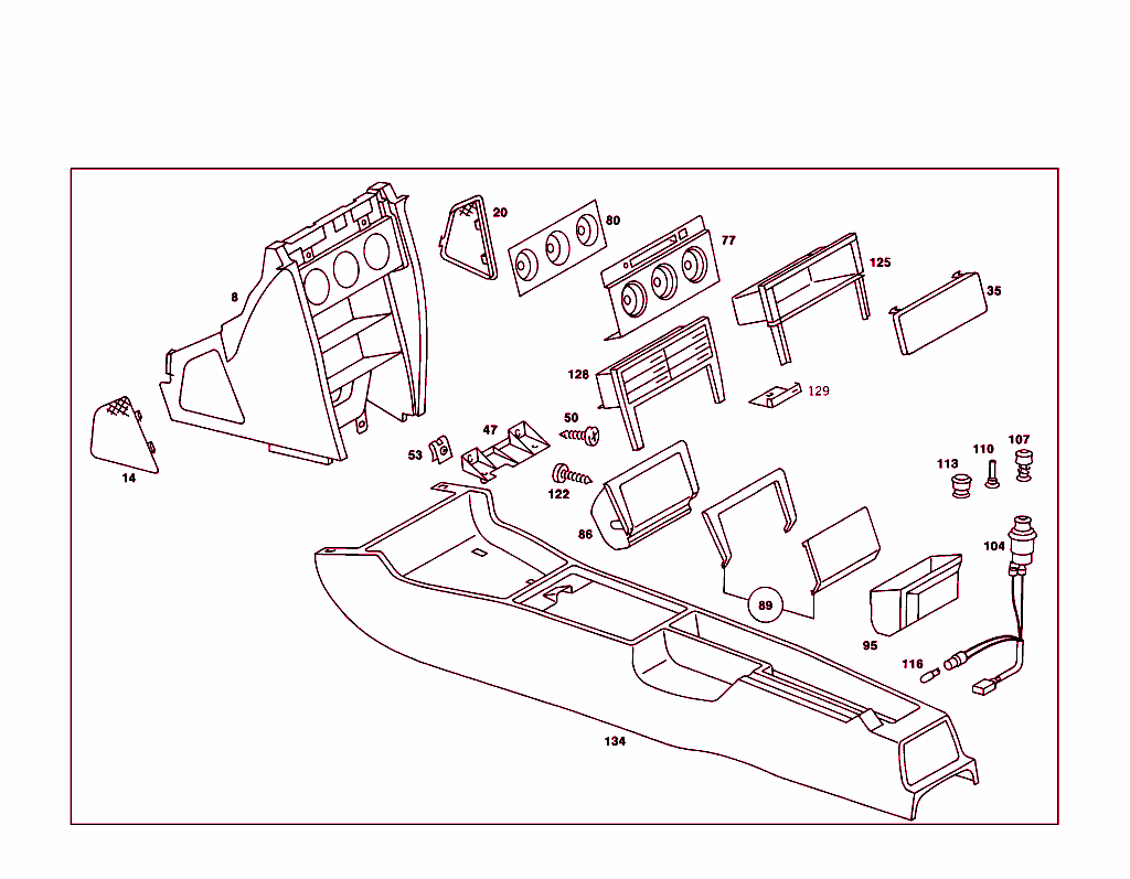 Housing Below Instrument Panel, And Housing With Tray