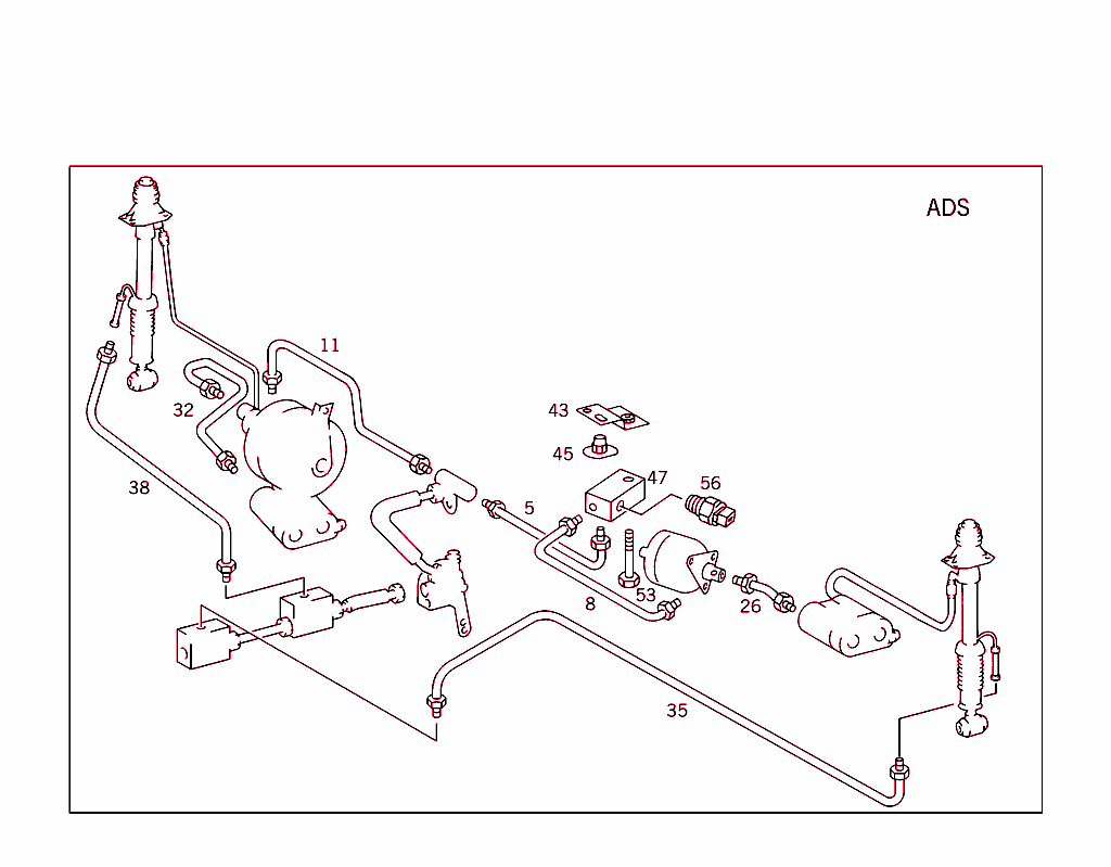 Rear Line Arrangement In Case Of Adaptive Damping System