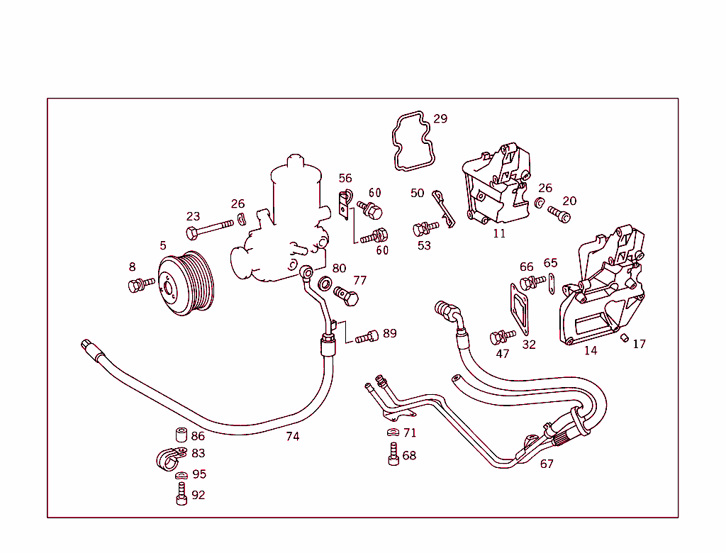 Power Steering Pump Attachment Parts