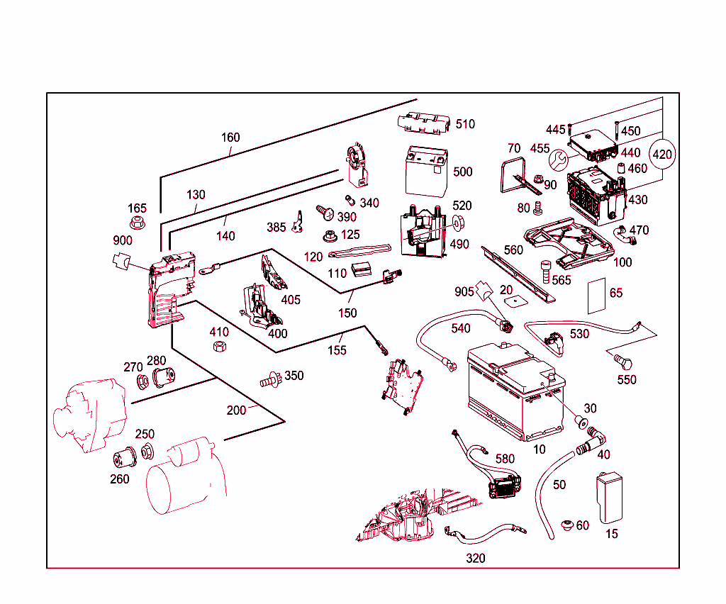 Battery,Starter/Alternator Cable