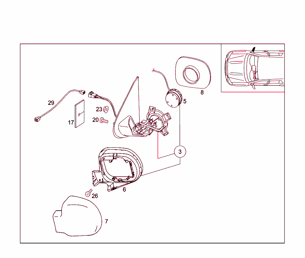 Right Outside Rearview Mirror