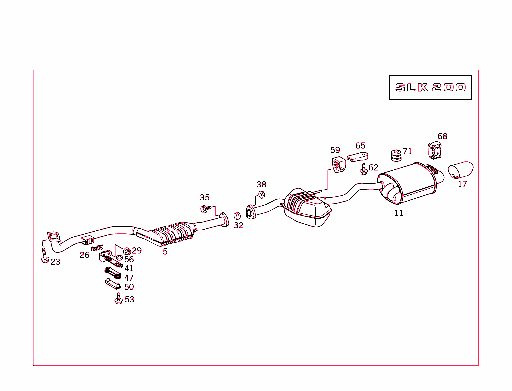 Exhaust System Used On Four-Cylinder Gasoline Vehicles