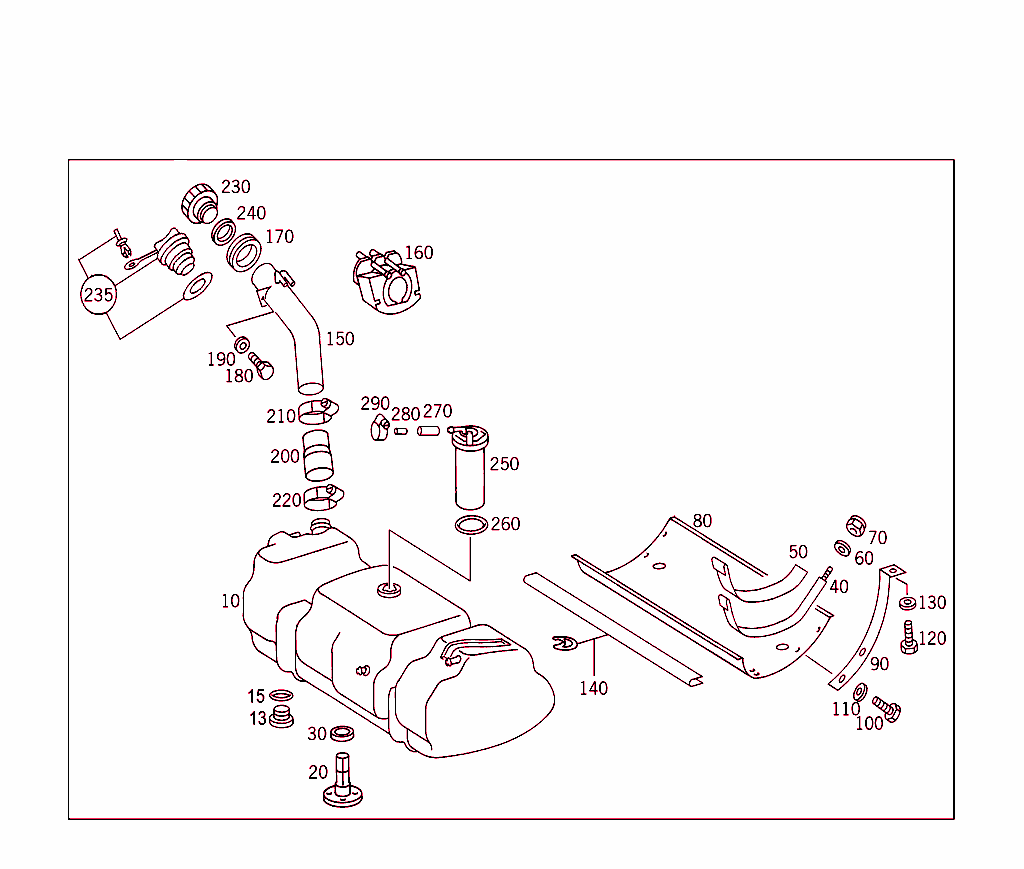 Fuel Tank With Attachment Parts