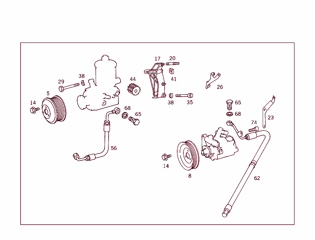 Power Steering Pump Attachment Parts