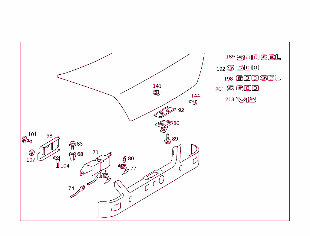 Rear Lid Latch-Type Lock