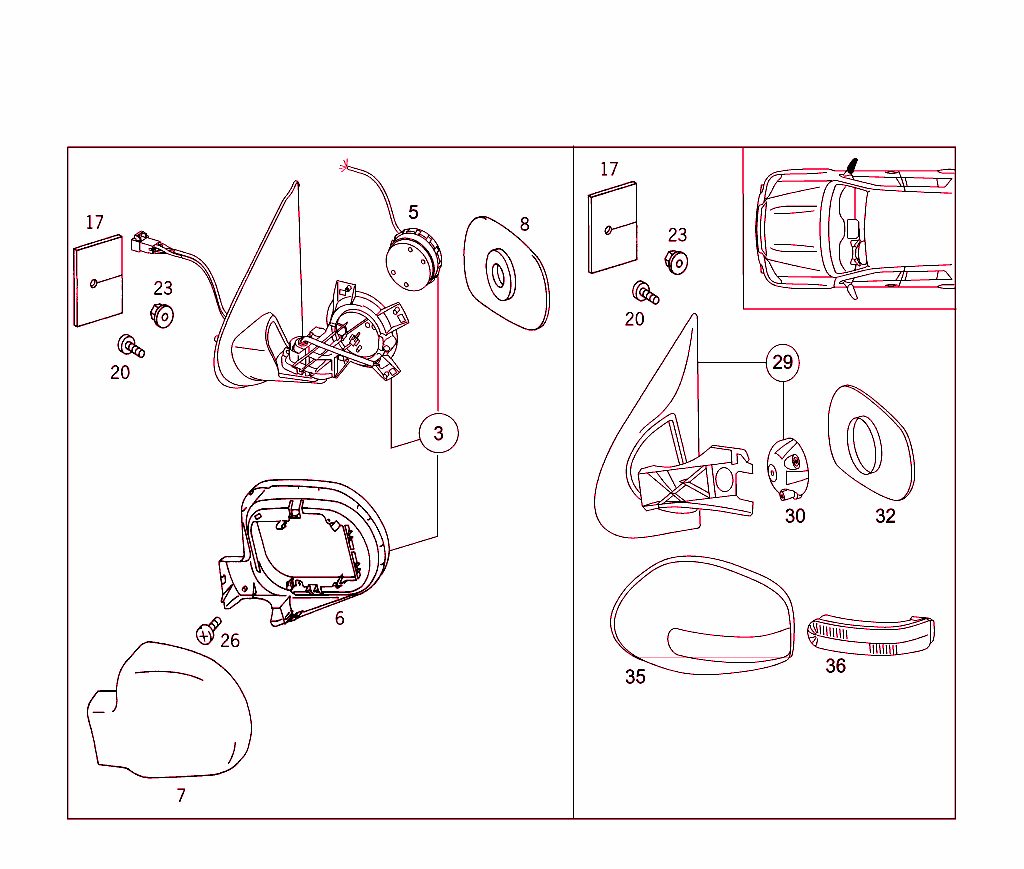 Right Outside Rearview Mirror