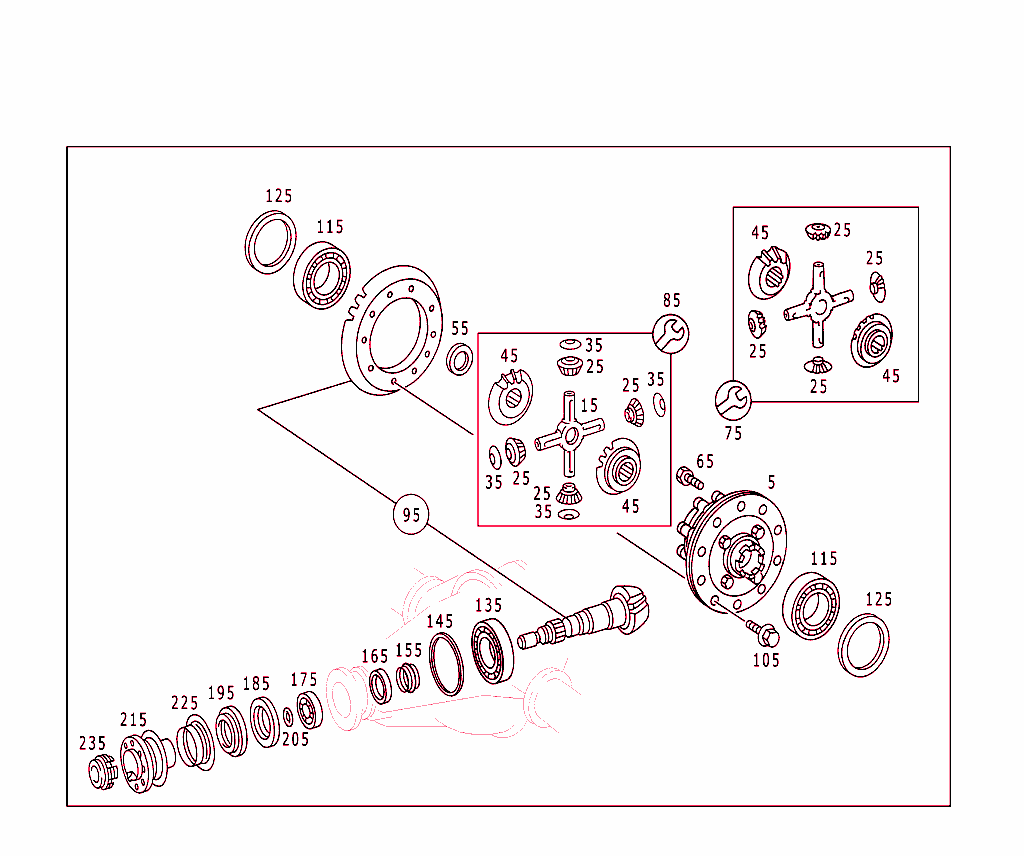 Differential Gear,Drive Shafts
