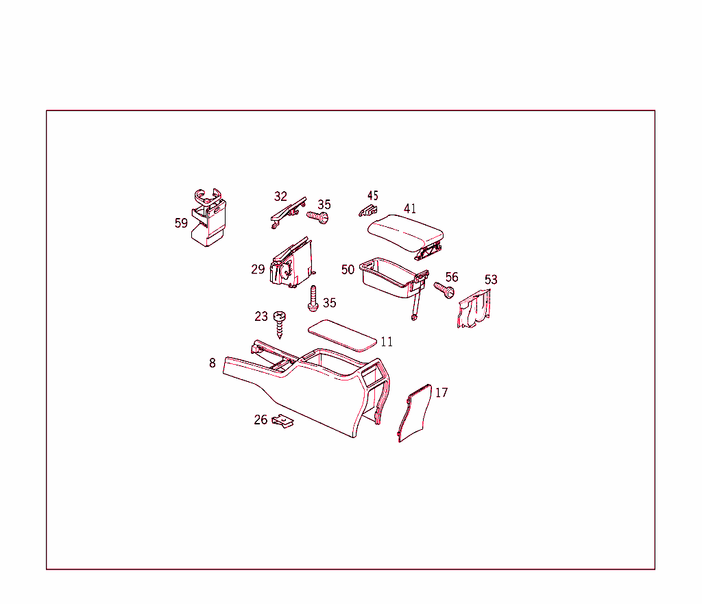 Housing With Tray, Armrest, And Ashtray