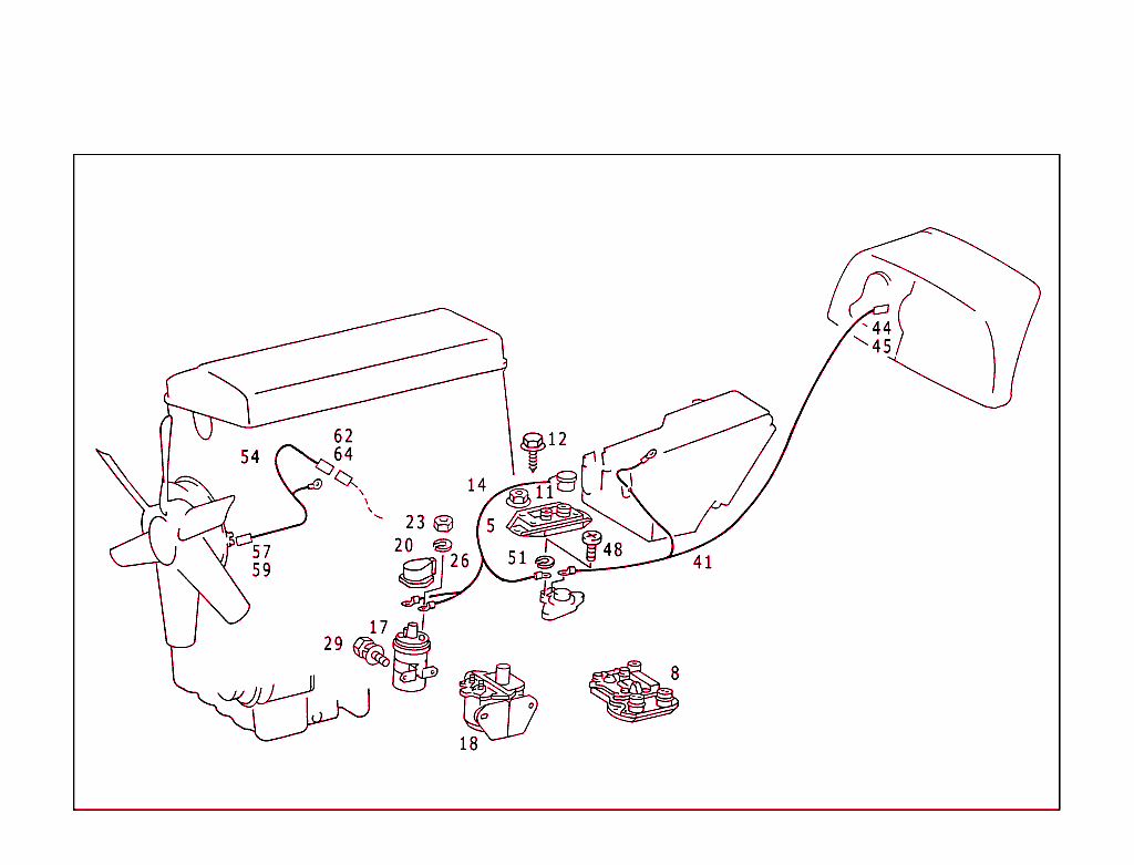 Ignition System And Cable Harness For Tachometer And Fan