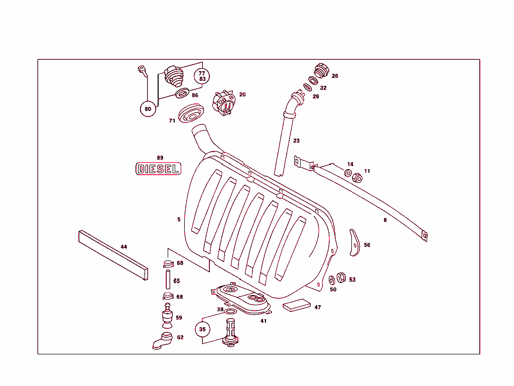 Fuel Tank With Attachment Parts