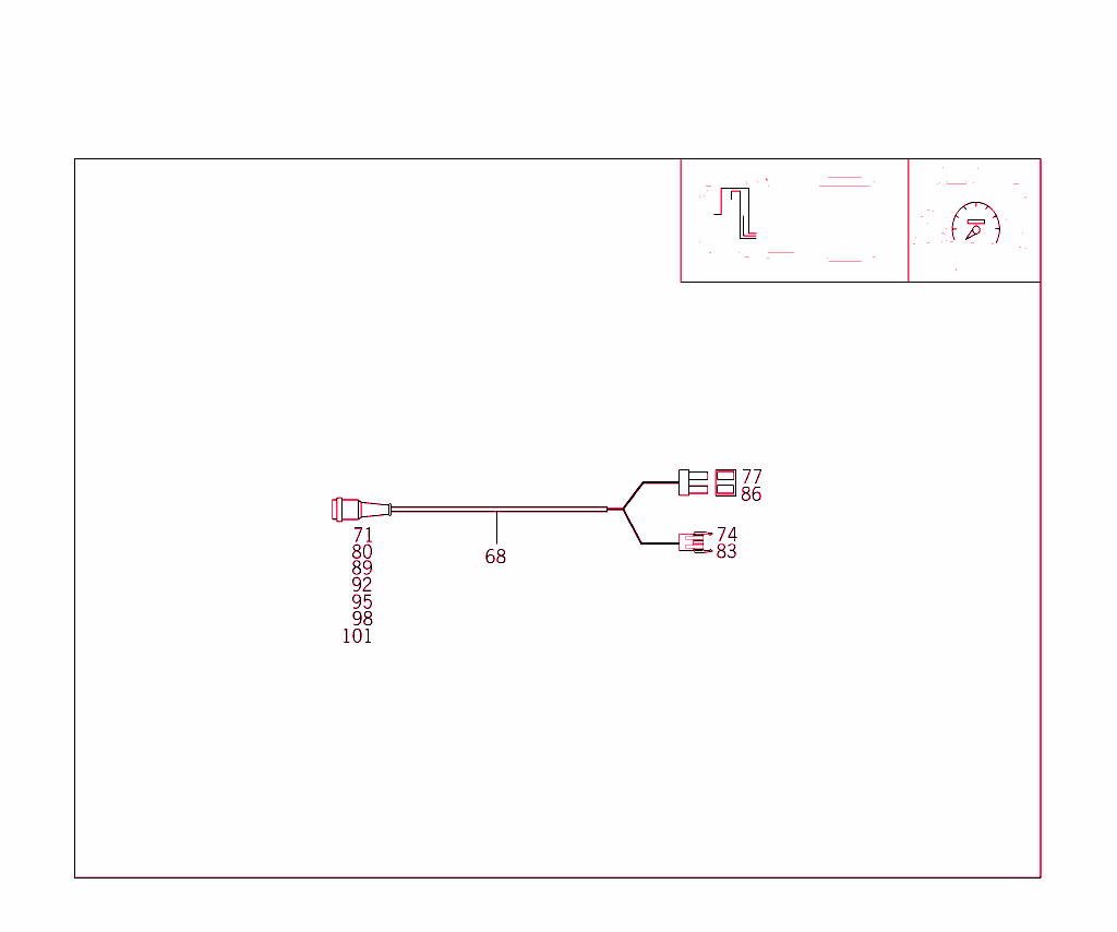 Cable Harnesses Of Belt Warner & Tachograph
