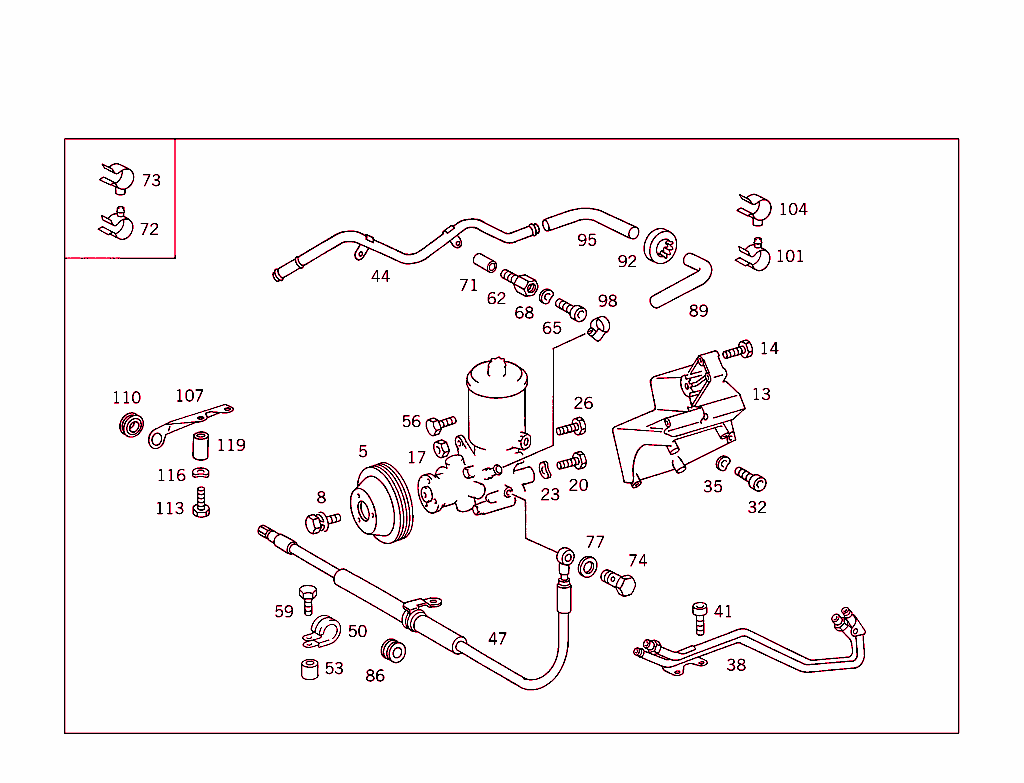 Power Steering Pump Attachment Parts