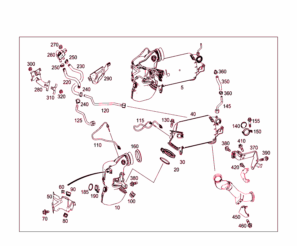 Exhaust System For Four-Cylinder Diesel Vehicles