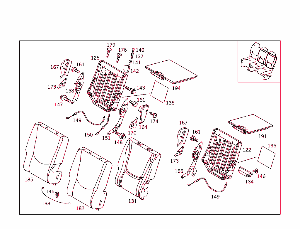 Rear Seat Cushion,Rear Backrest
